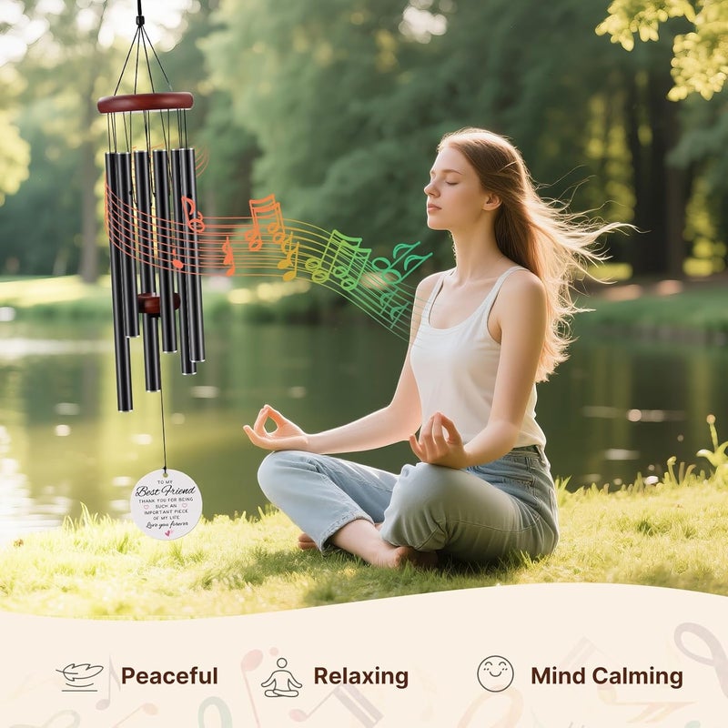 BeauGift Best Friend Birthday Gifts for Women, Wind Chimes Friendship Gifts for Her, Long Distance Galentines Valentines Day Wedding Graduation Gift, Home Decor Keepsake for Bestie BFF Friends - Image 5